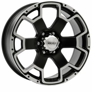Läs mer om DOTZ Desert Matt Black Polished 8x18 5/120 ET35 B65.1