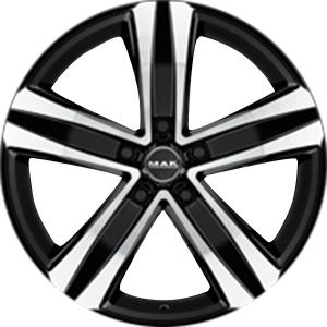 Läs mer om MAK Stone5 Black Machined Face 7x17 5/112 ET55 B66.6