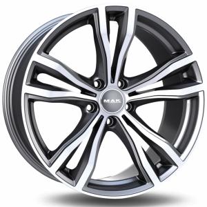 Läs mer om MAK X-Mode Gunmetal Machined Face 11.5x21 5/112 ET38 B66.6