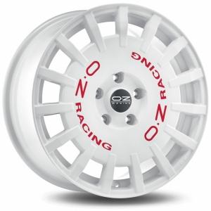 Läs mer om OZ Rally Racing White Red Lettering 8x18 5/114.3 ET45 B75